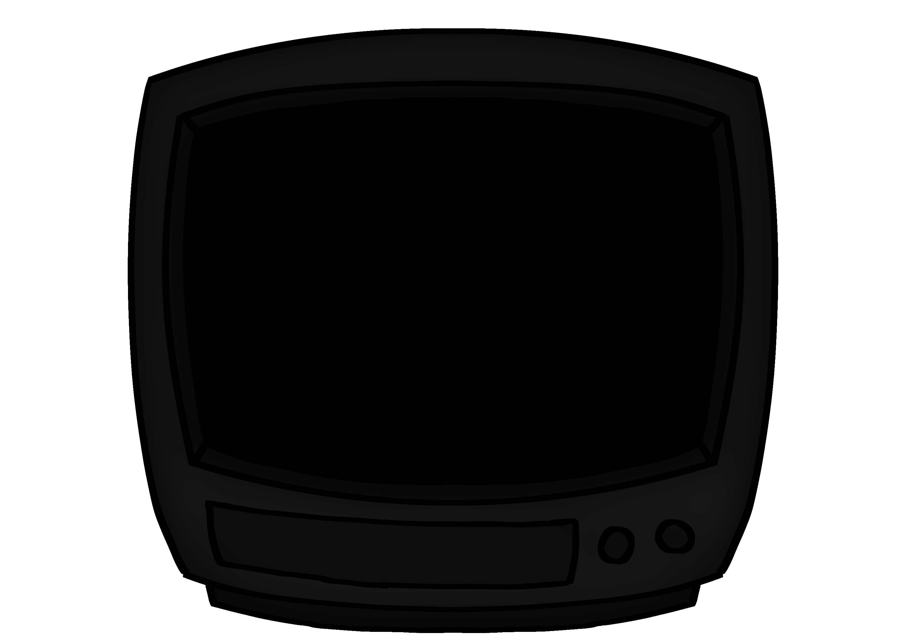an old tv, unplugged.
